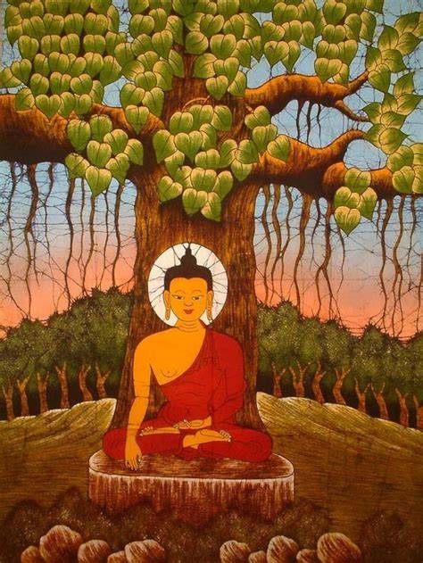 Il Buddha medita sotto l’albero della bodhi