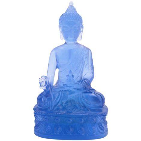 Statua blu del Buddha della Medicina
