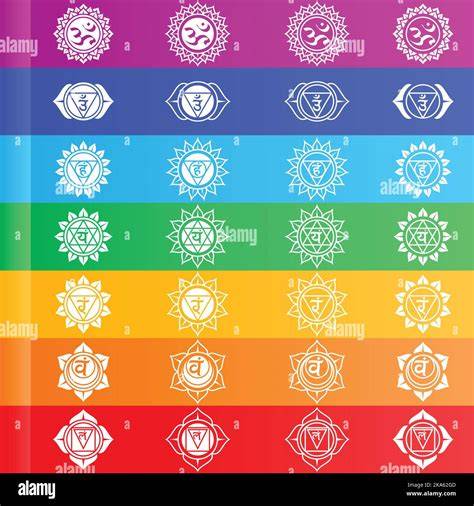 Composizione circolare sette chakra