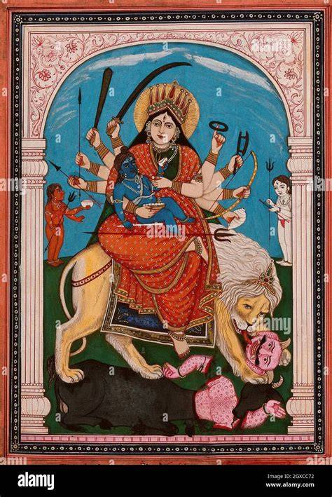 Durga combatte il demone Mahishasura