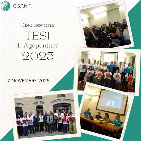 Studenti discutono tesi di agopuntura