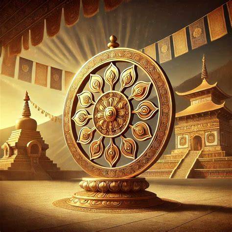 Impronta del Buddha con ruota del Dharma