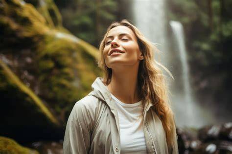 Persona serena immersa nella natura