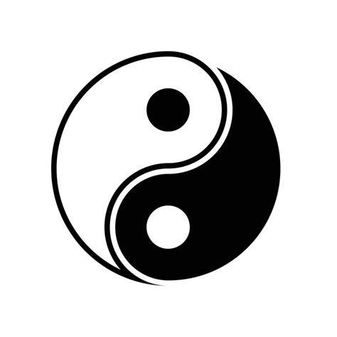 Simbolo Taijitu Yin Yang bianco nero