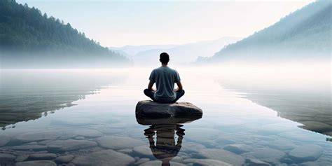 Persona in meditazione concentrata sul respiro