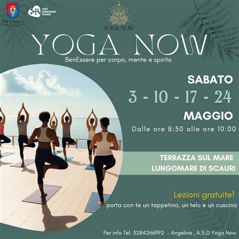 Lezione di yoga all’aperto sul lungomare